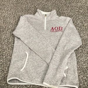 Alpha Omicron Pi Quarter Zip Fleece